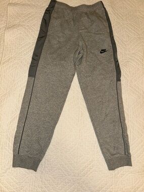 Nike Gray Joggers with Dark Gray Side Panels
